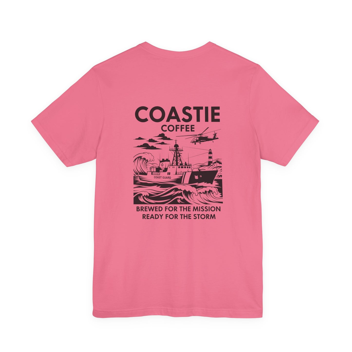 Coastie Coffee T‑Shirt — "Brewed for the Mission, Ready for the Storm"