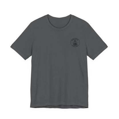 Coastie Coffee T‑Shirt — "Brewed for the Mission, Ready for the Storm"