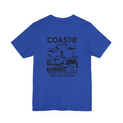 Coastie Coffee T‑Shirt — "Brewed for the Mission, Ready for the Storm"