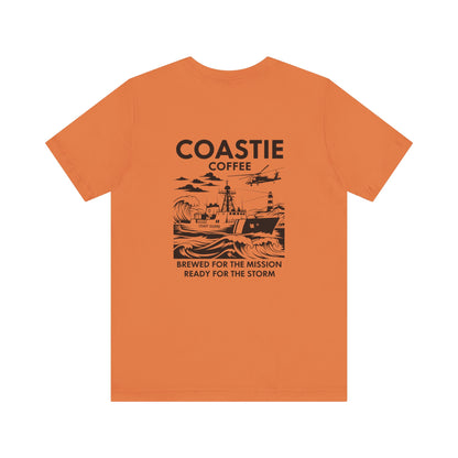 Coastie Coffee T‑Shirt — "Brewed for the Mission, Ready for the Storm"