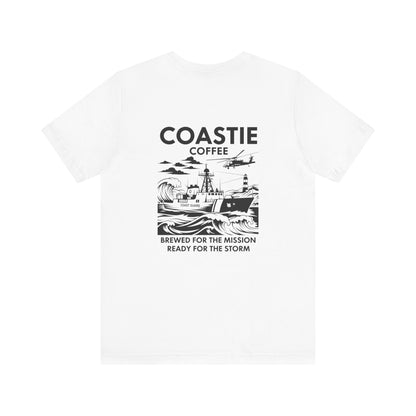Coastie Coffee T‑Shirt — "Brewed for the Mission, Ready for the Storm"