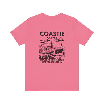 Coastie Coffee T‑Shirt — "Brewed for the Mission, Ready for the Storm"